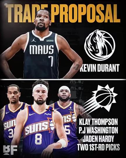 和歐文濃眉組三巨？美媒：獨行俠可用克萊+PJ+哈迪+倆首輪去換KD