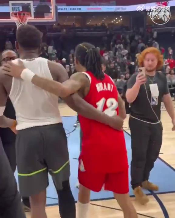 狼王&槍王惺惺相惜！華子賽后與莫蘭特相互致意！